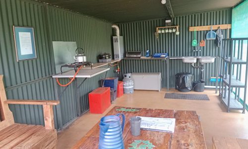 River Bushwillow Camp Base House with dining_kitchen area